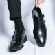 Business Formal Wear Leather Shoes Men's Casual Three Joint Pumps Mengke Buckle Office Wedding Shoes