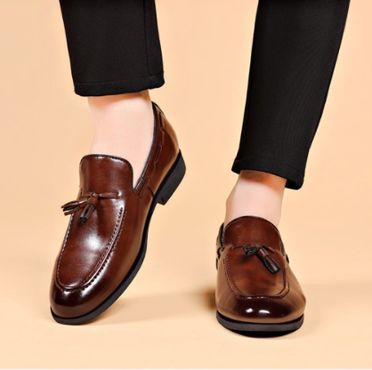 Men's New Suit Low Heel Leather Shoes