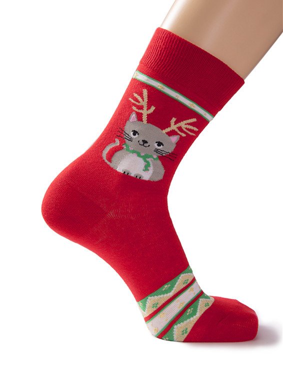 Big Red Cotton Christmas Mid-calf Personality E-commerce Socks Gift Socks