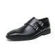 Business Formal Wear Leather Shoes Men's Casual Three Joint Pumps Mengke Buckle Office Wedding Shoes