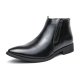 High-top Leather Shoes Men's Side Zipper British Working Wear Ankle Boots