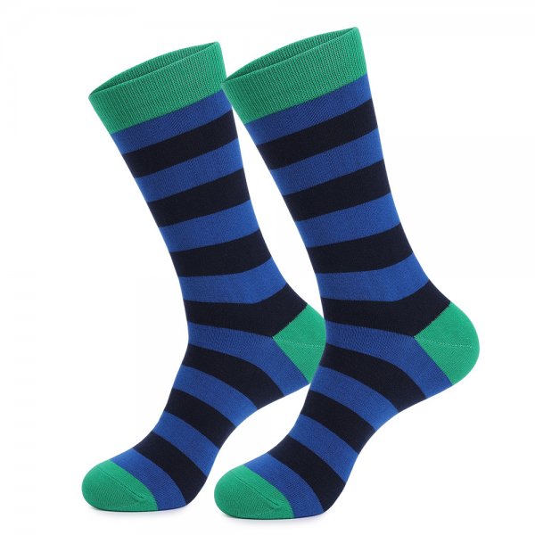 Plus Size Plus-sized Long Striped Men's Cotton Socks